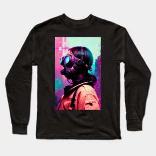 Abstract Cyberpunk Girl Long Sleeve T-Shirt